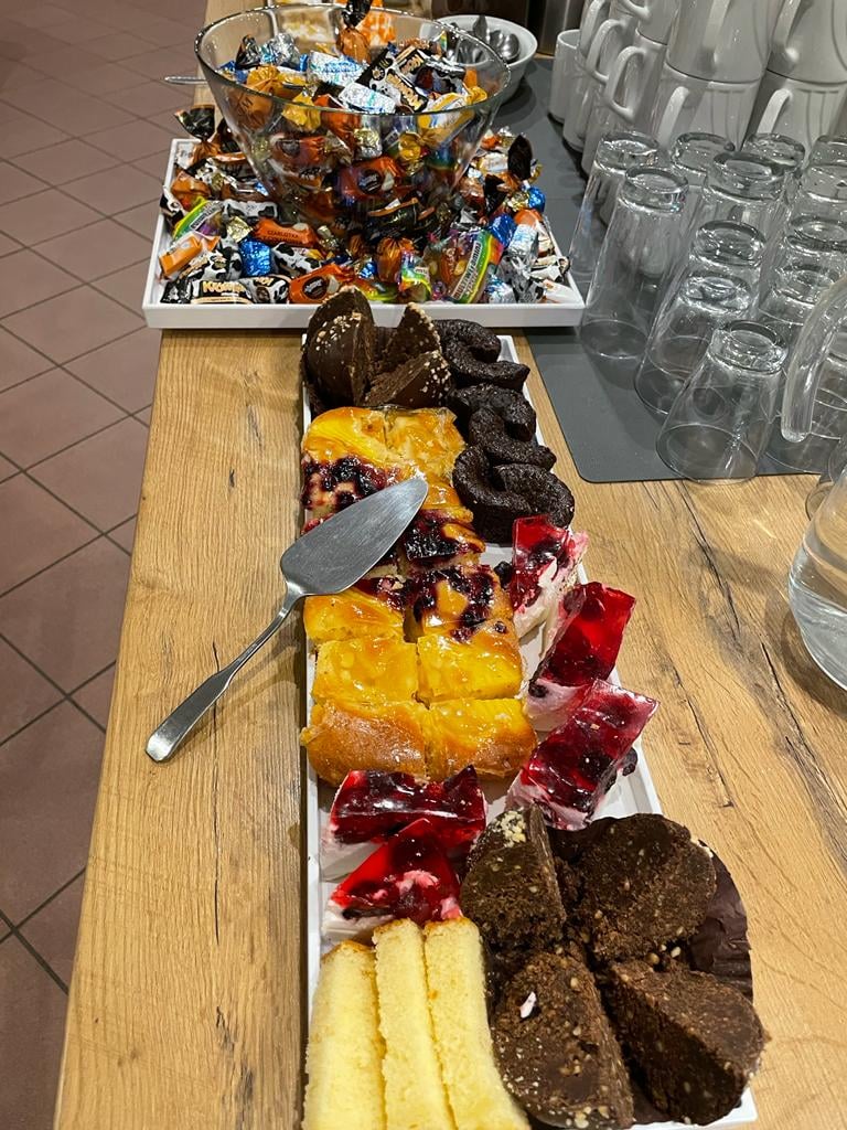 Poczęstunek dla nszych gości z klubu LKS Baszta Golczewo